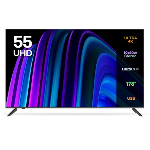 이노스 4K UHD LED TV치 제로베젤 티비 55인치 E5500UHD