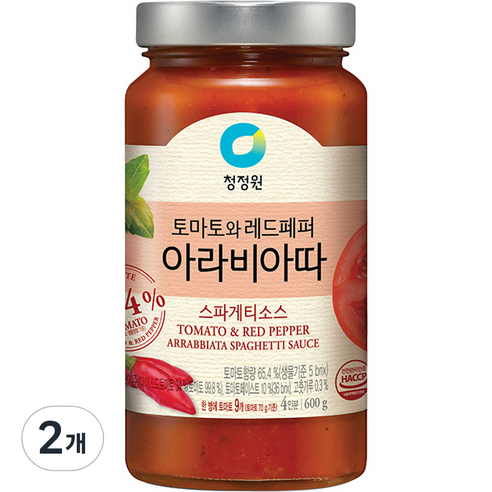 청정원 아라비아따 스파게티 소스 600g