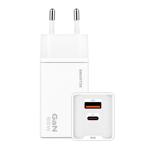 스마텍 PD 고속 충전 65W 2포트 Gan 충전기