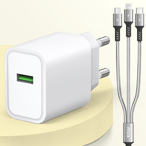 모잇 18w 급속 고속충전기 + 3in1 멀티